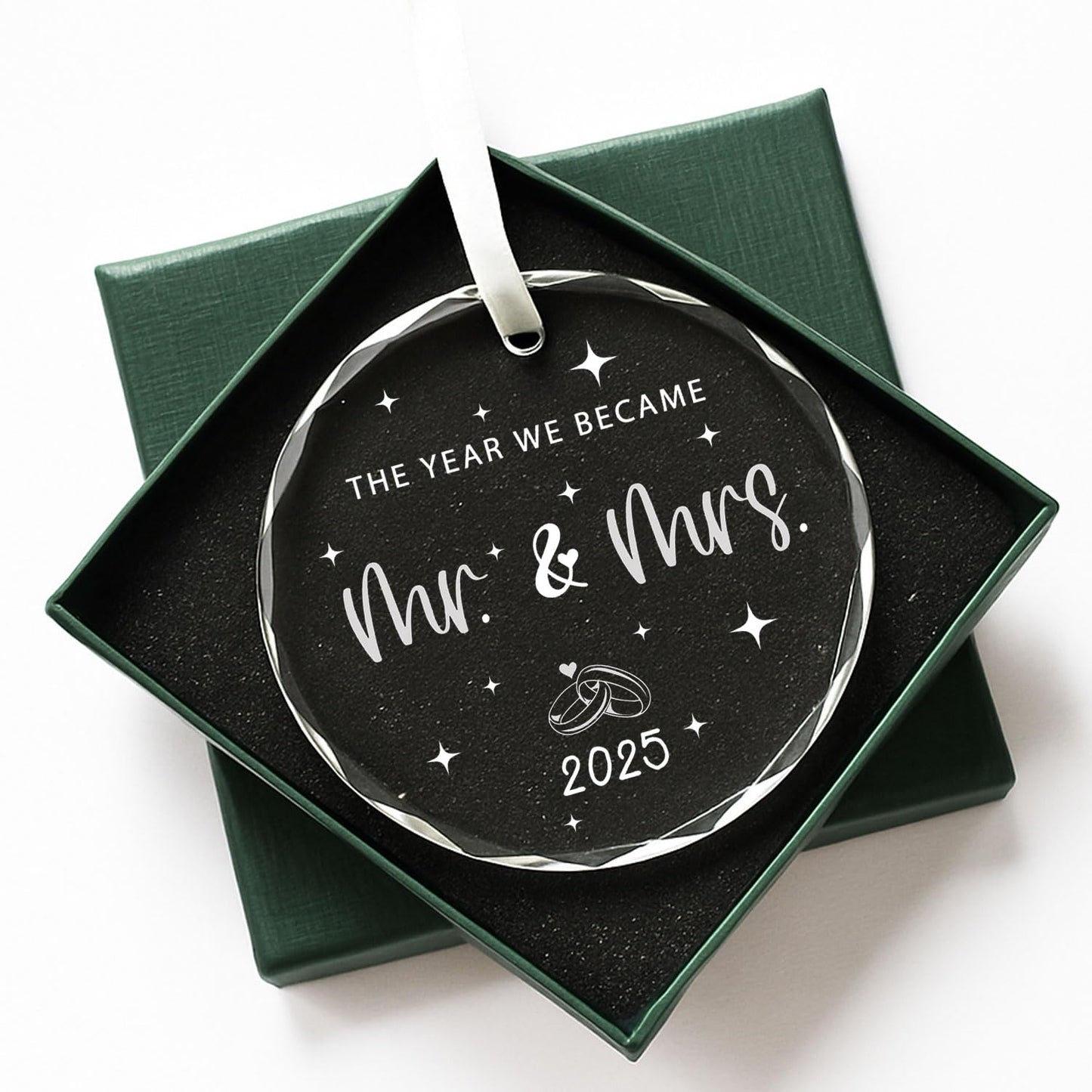 The year we became MR and MRS 2025 ornament, Newlywed Xmas Ornament