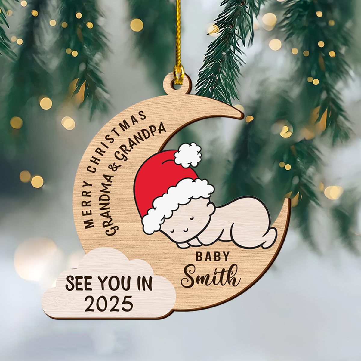 Promoted to Mommy Ornament – See You in 2025 - Merry Christmas Mommy Ornament 2025 - Pregnancy Ornament - Christmas Ornaments Pregnant – Mother Expecting Baby Ornament - were Expecting Ornament 2025