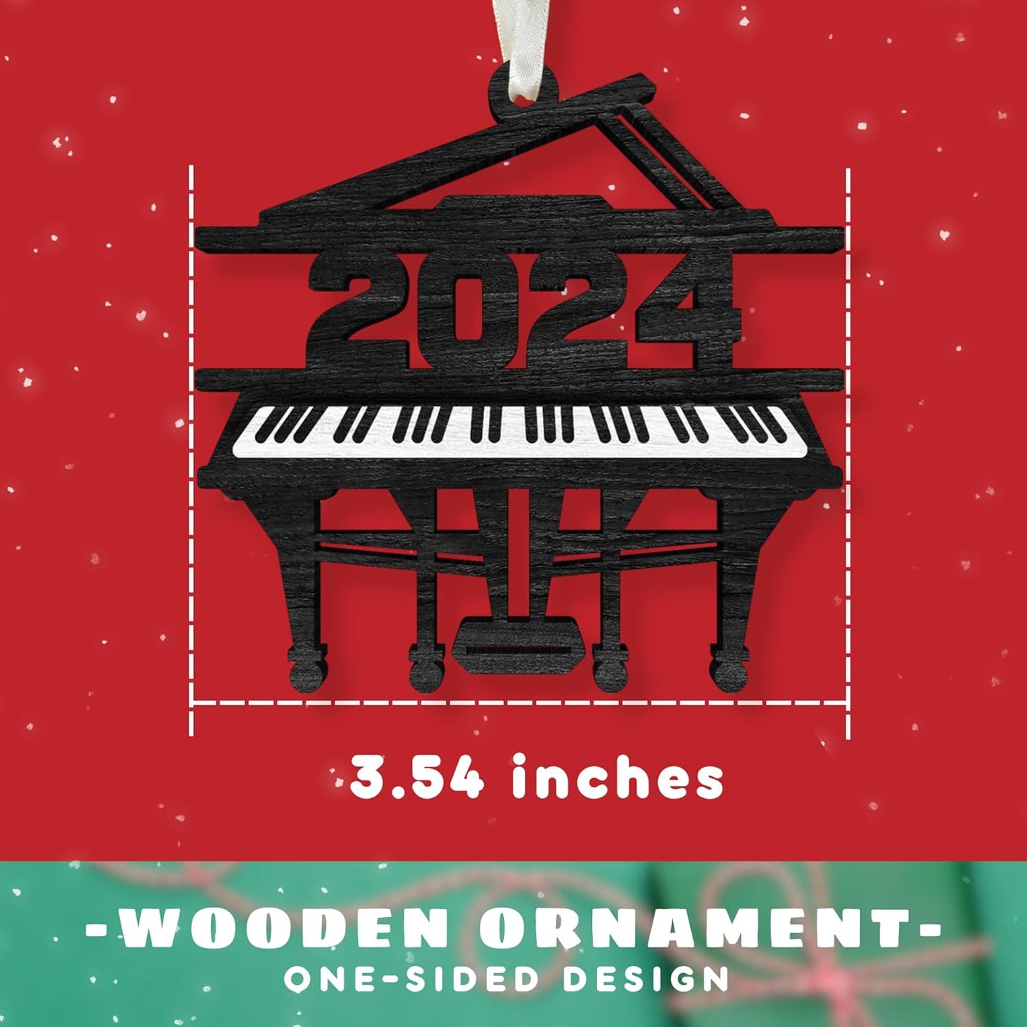 Piano Ornament - Piano Christmas Ornaments, Musical Christmas Ornaments - Music Gifts - Wood Ornament 2024
