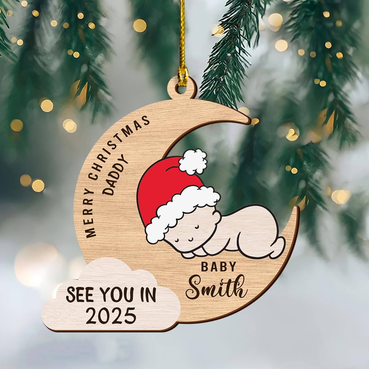 Promoted to Mommy Ornament – See You in 2025 - Merry Christmas Mommy Ornament 2025 - Pregnancy Ornament - Christmas Ornaments Pregnant – Mother Expecting Baby Ornament - were Expecting Ornament 2025