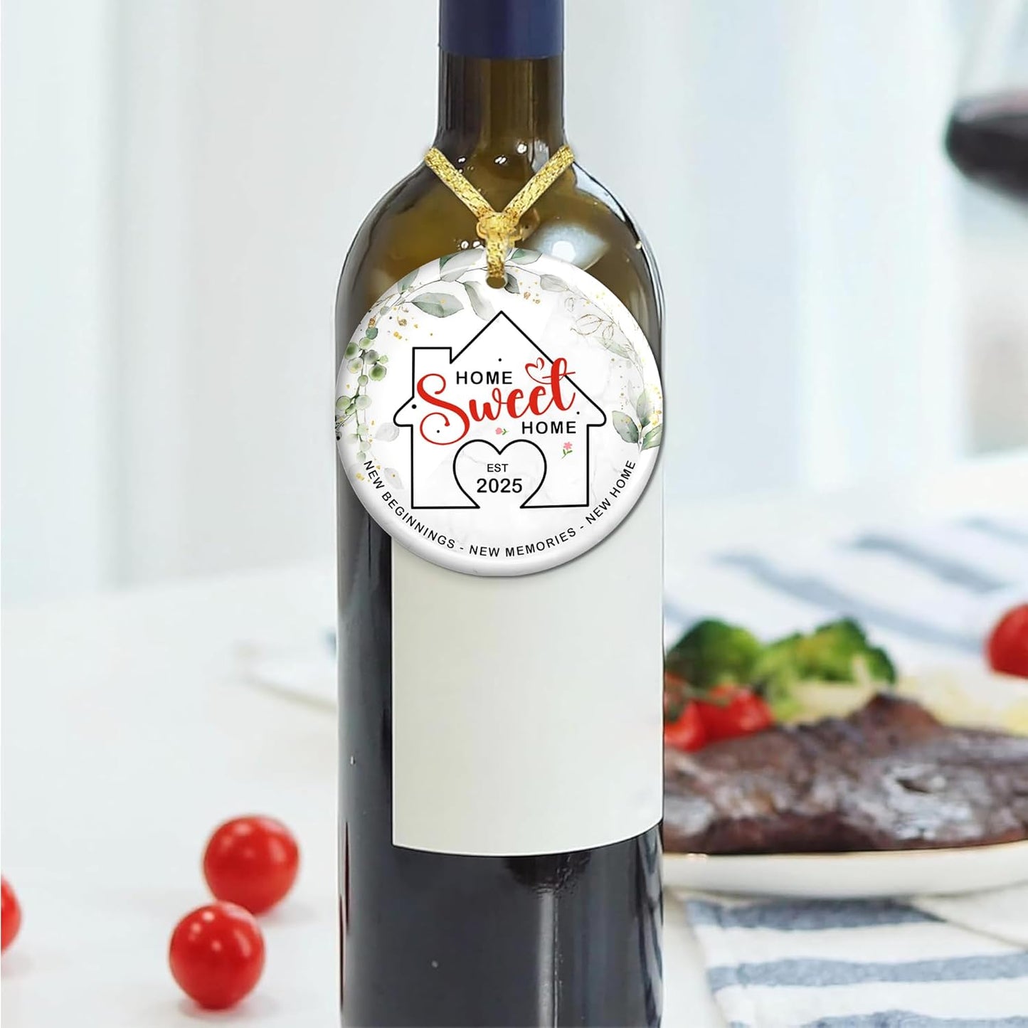 New Home Ornament 2025 - Housewarming Gift for Women, Couple, Newhome Owner - New Home Gift Idea - First House Christmas Ornament - New House New Beginning - Ceramic Xmas Decoration