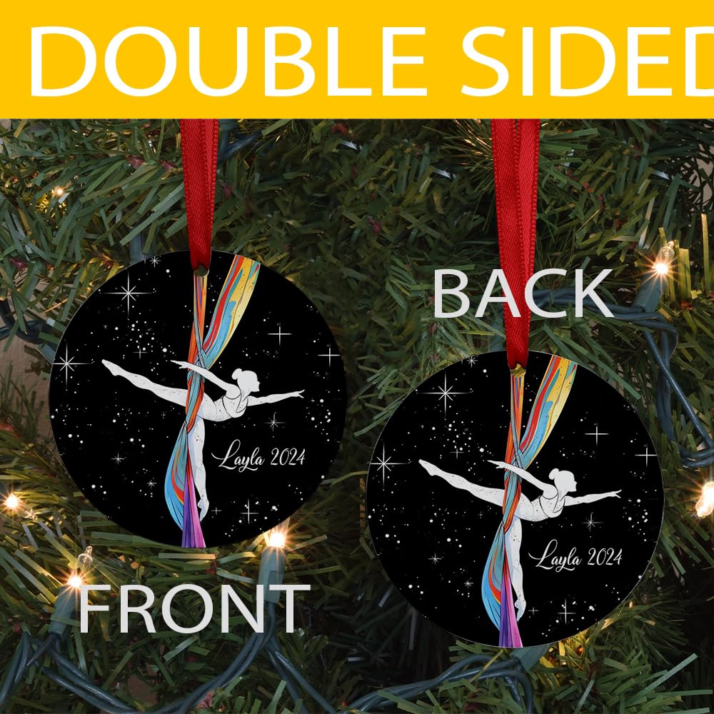 Aerial Yoga Ornament Aerial Silks Ornament Aerial Silks Christmas Ornament Acrobatics Ornament Acrobatics Christmas Ornament Gifts for Coworkers, Xmas Ornaments Ceramic Ornaments