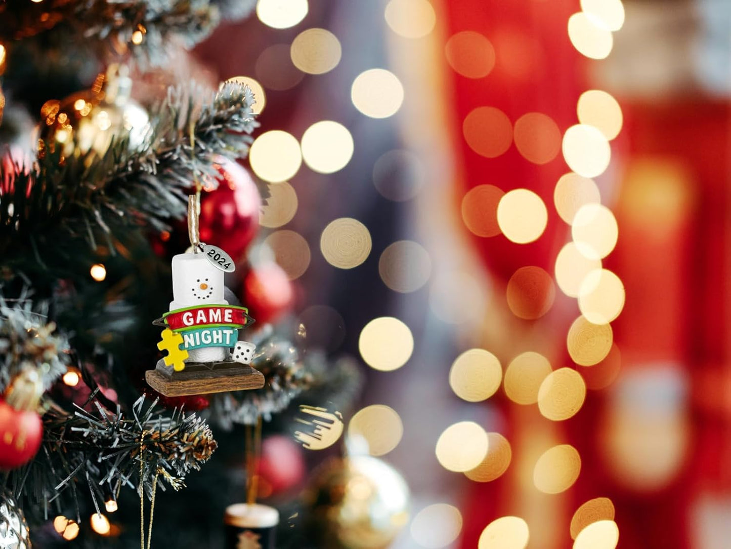 Smores Game Night Christmas Ornament - Arrives in Gift Box - Durable Resin Christmas Ornament - Christmas Tree Decoration and Christmas Tree Ornament - Game Night Ornament - 2025 Christmas Ornament