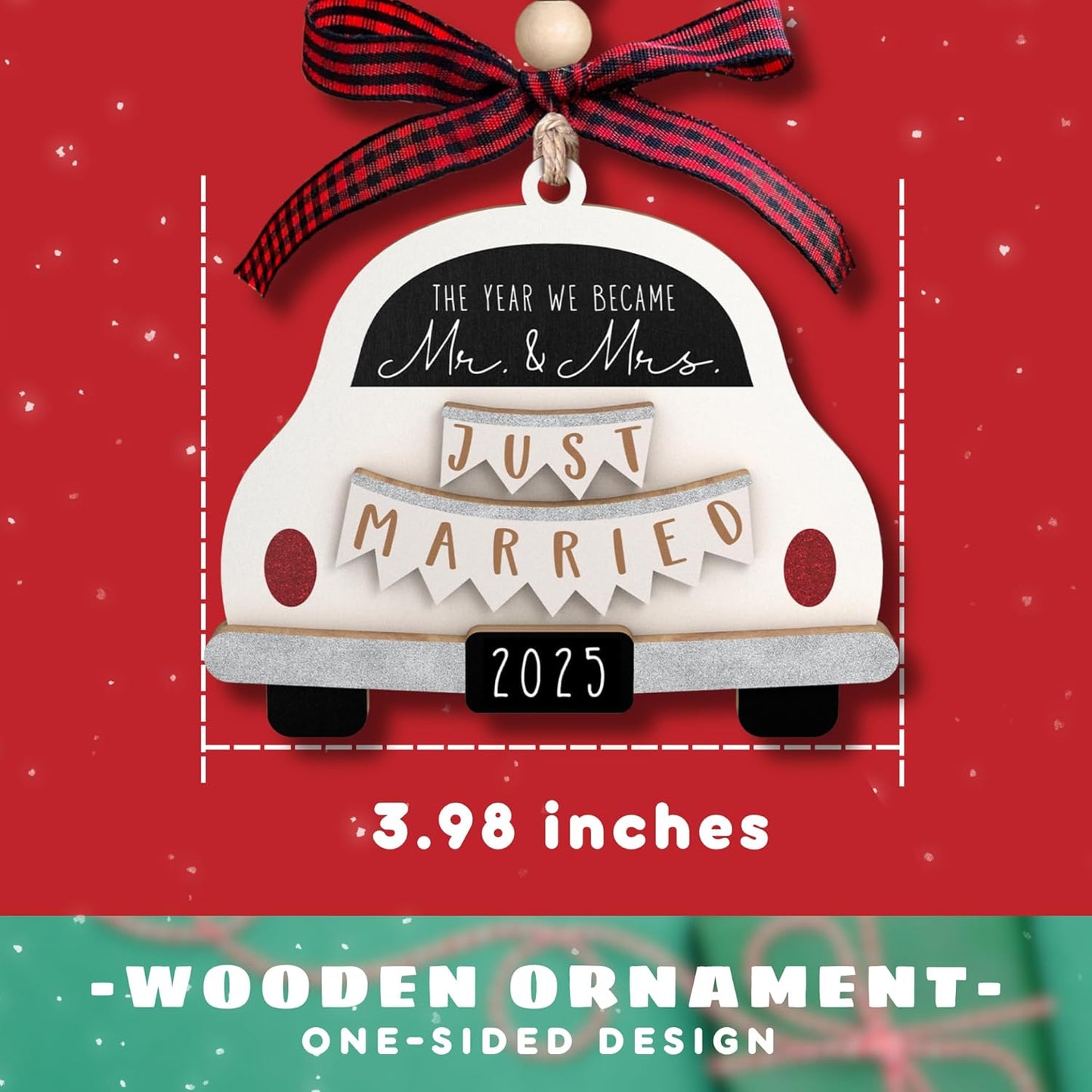 Wedding Gifts - Mr and Mrs Gifts - Wedding Gift for Couples 2025, Bride, Future Mr and Mrs - Bridal Shower Bride Gift Ideas for Her, Married Couple, Newlywed - Wood Hanging Ornament 2025
