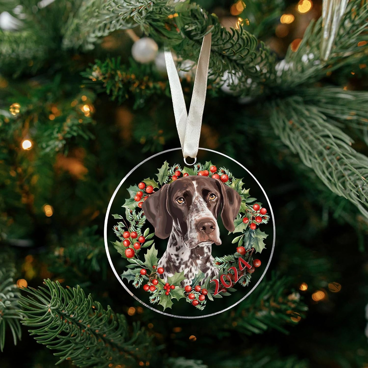 German Shorthaired Pointer Ornament - German Shorthaired Pointer Christmas Ornaments - German Shorthaired Pointer Gifts, Dog Gifts for Women - Acrylic Ornament 2024