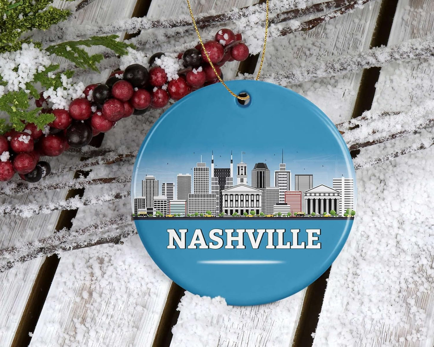 Nashville Ornament - Hanging Ornament - Nashville Ornament - Home Decor - Gift Ideas