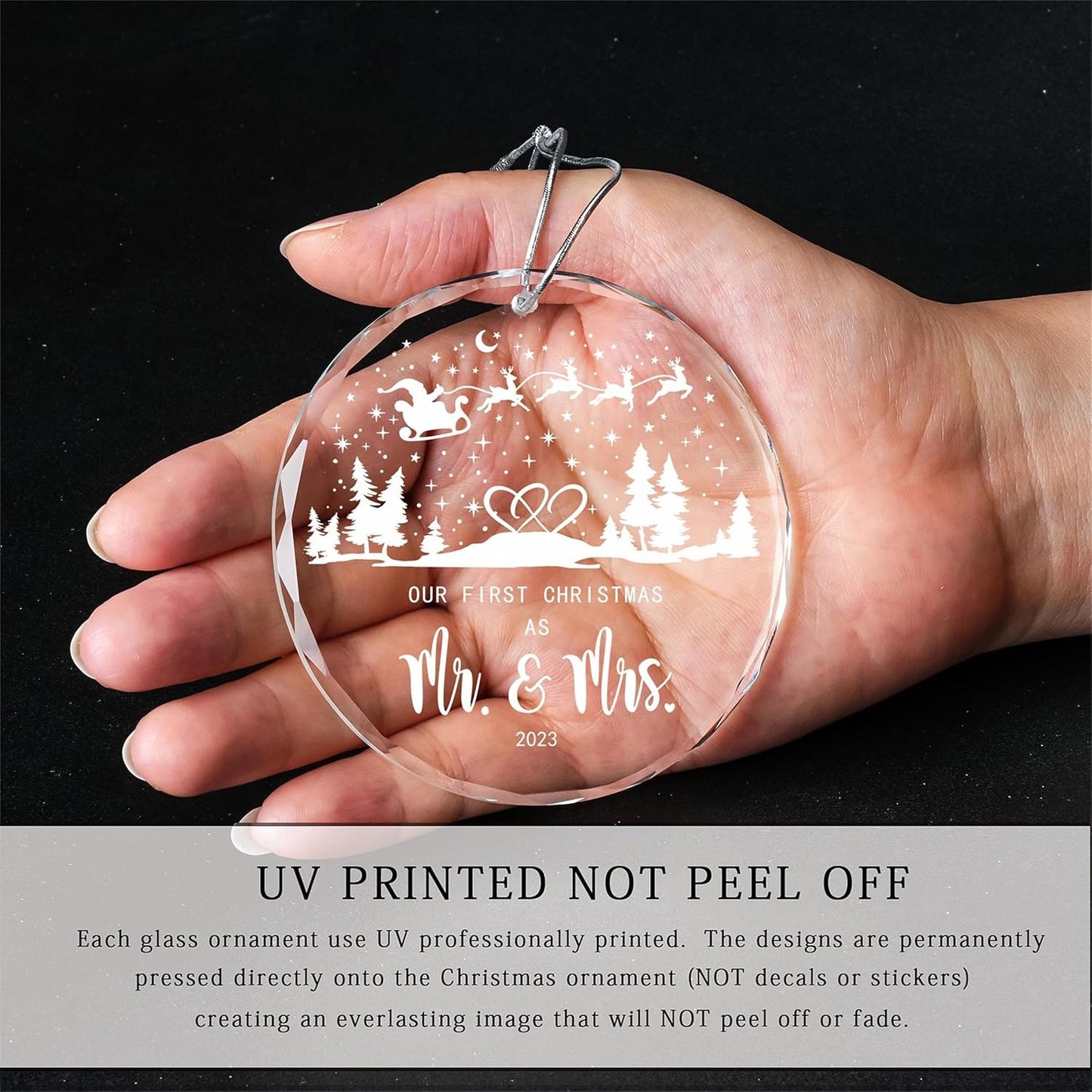 2024 Bridal Shower Gift, Our First Christmas as Mr & Mrs Ornament, Wedding Gifts for Couple, 1st Married Ornament Tree Decor Newlywed