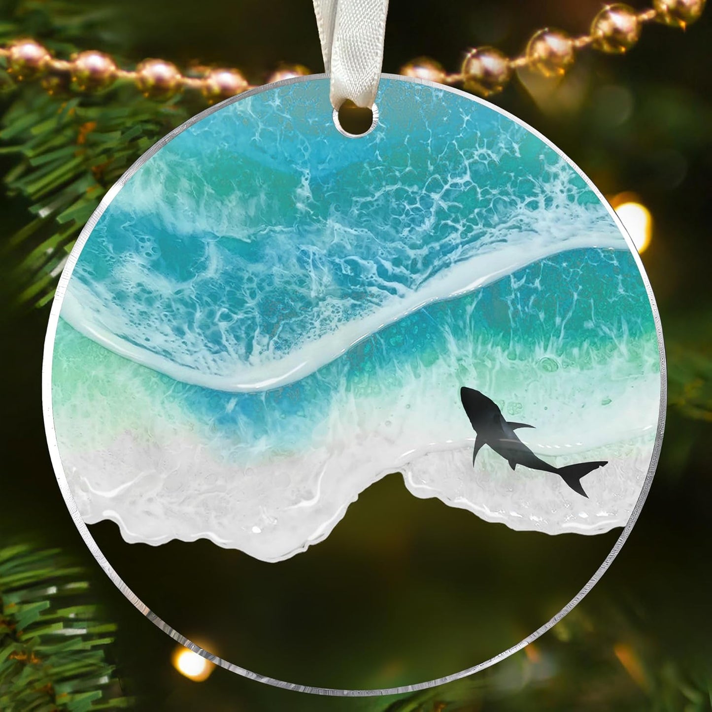 Dolphin Ornaments for Christmas Tree - Dolphin Christmas Ornament - Coastal Gifts - Acrylic Ornament