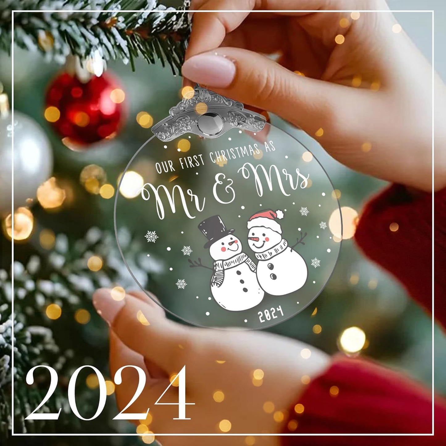 2024 Christmas Ornament, First Christmas Married Ornament 2024, First Christmas Ornament, Our First Christmas Ornament 2024, Our First Christmas Married Ornament, for Women