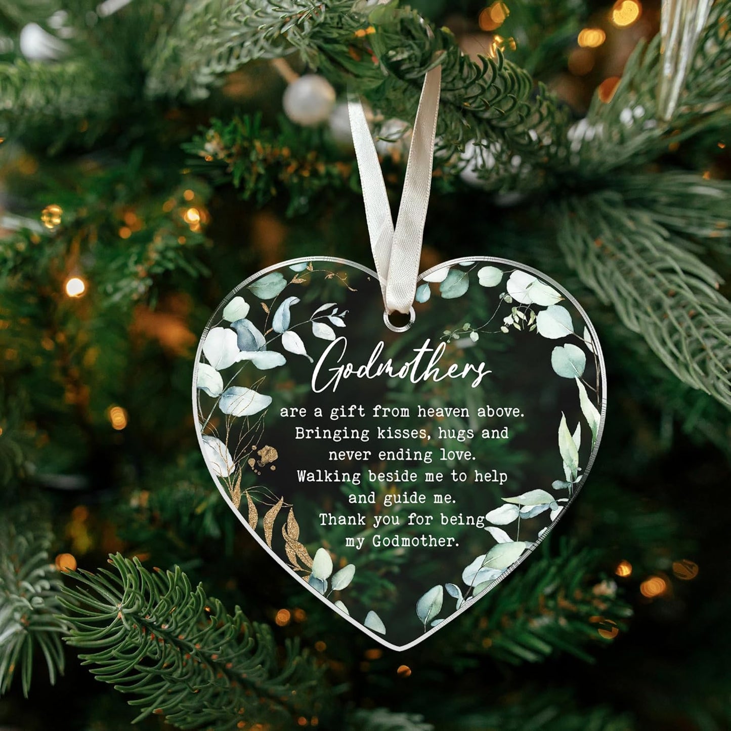 Godmother Christmas Ornament - Godmother Gifts - Acrylic Xmas Ornament 2024