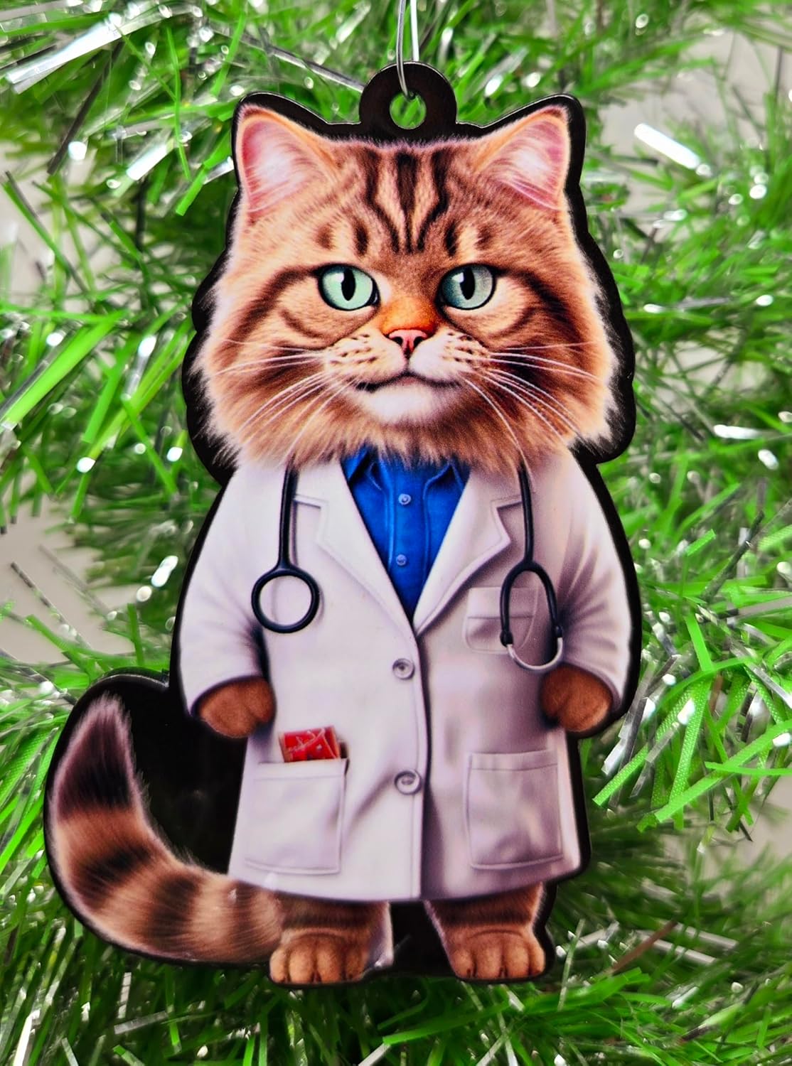 Doctor Ornament - Cat Themed Dr. Christmas Ornament