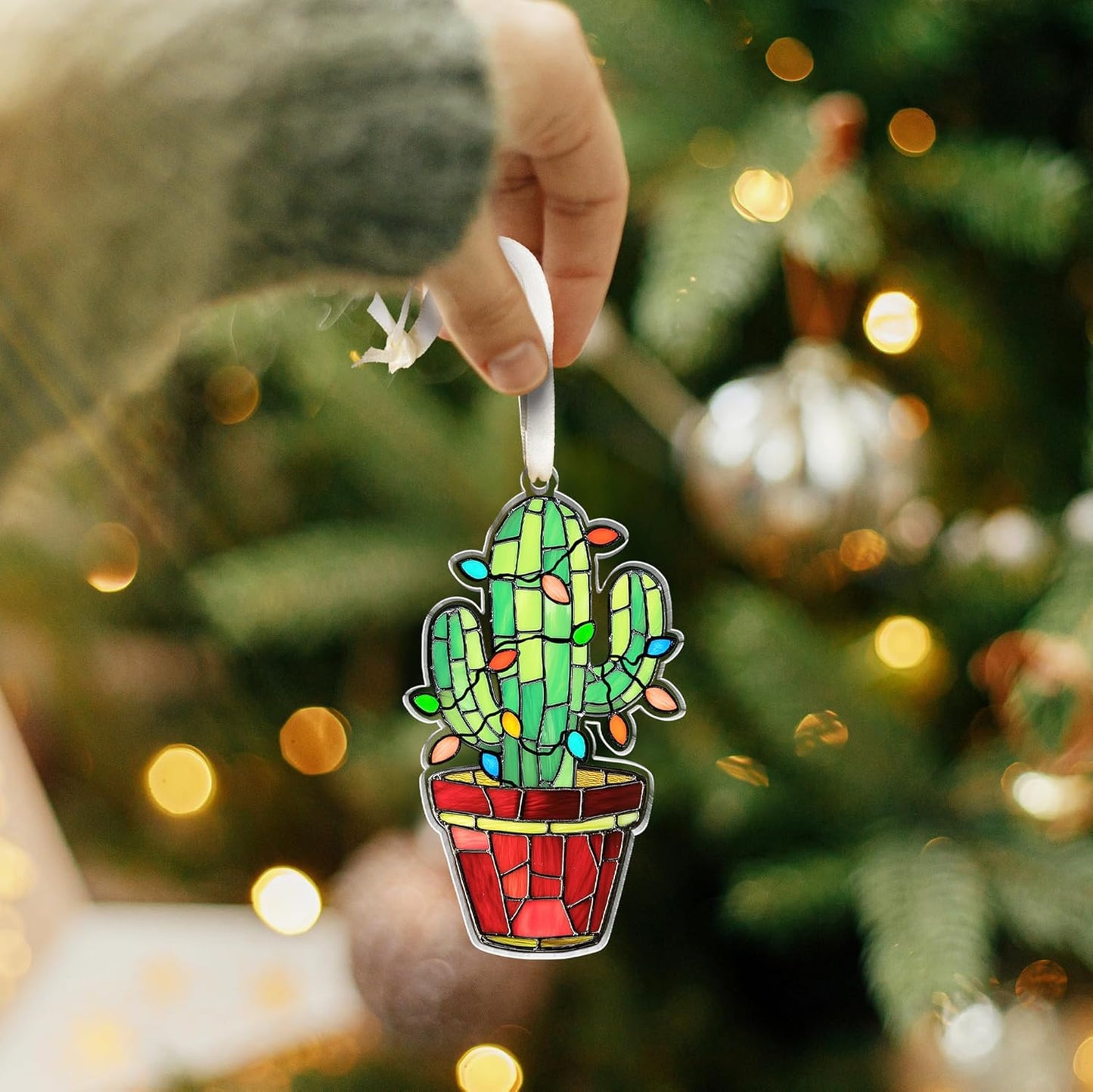 Cactus Ornament - Cactus Gifts - Acrylic Christmas Ornament 2024