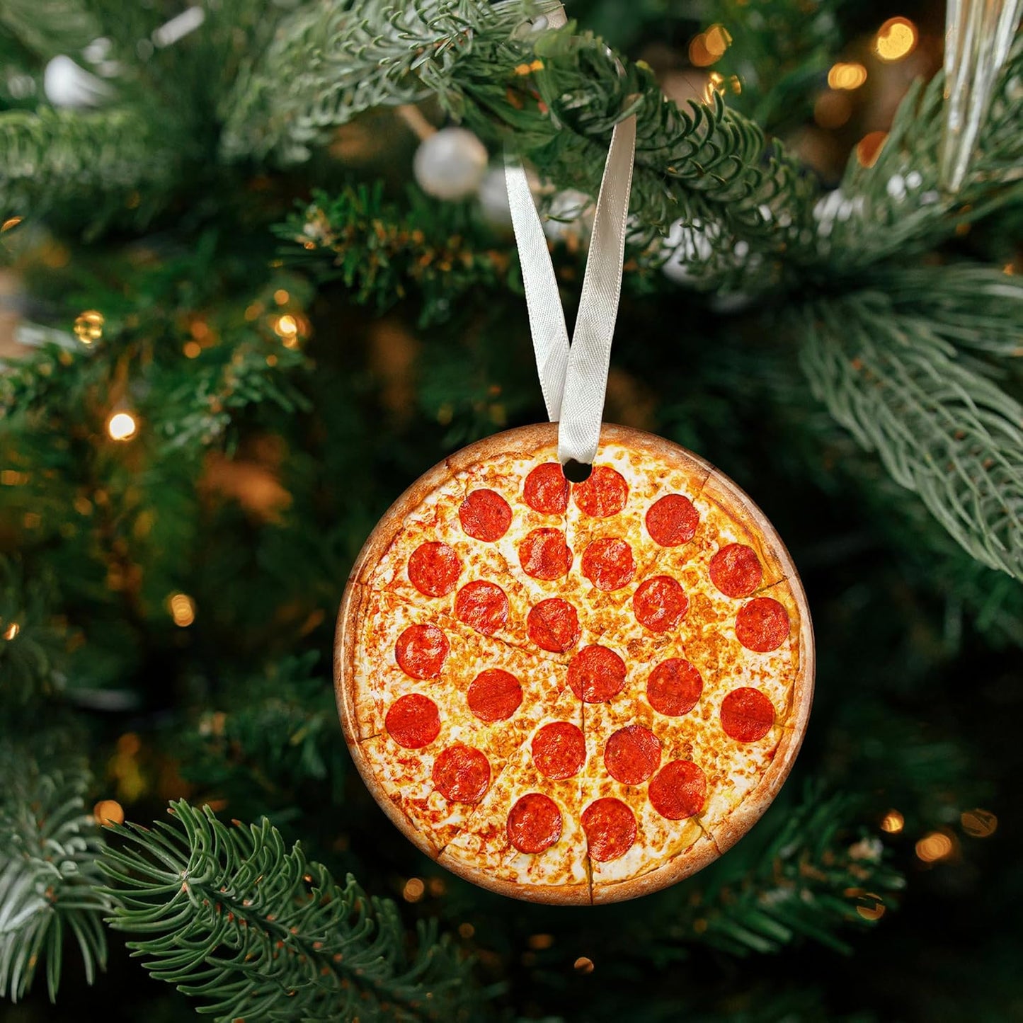 Pizza Ornaments for Christmas Tree - Pizza Gifts for Women, Men - Ceramic Ornament 2024