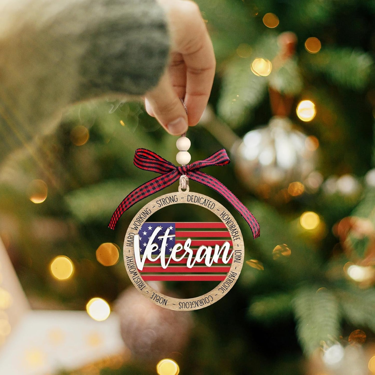 Veteran Ornaments - Veteran Christmas Ornament - Wooden Ornament