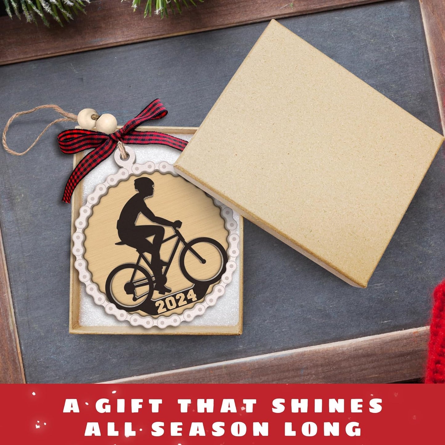 Bicycle Ornaments - Bicycle Christmas Ornament - Bike Gifts, Bike Riders Gifts for Women, Men - Wood Ornament