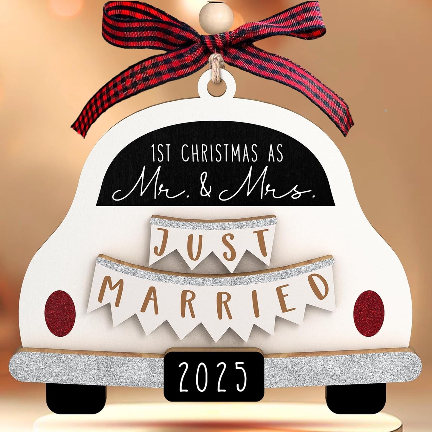 Wedding Gifts - Mr and Mrs Gifts - Wedding Gift for Couples 2025, Bride, Future Mr and Mrs - Bridal Shower Bride Gift Ideas for Her, Married Couple, Newlywed - Wood Ornament 2025