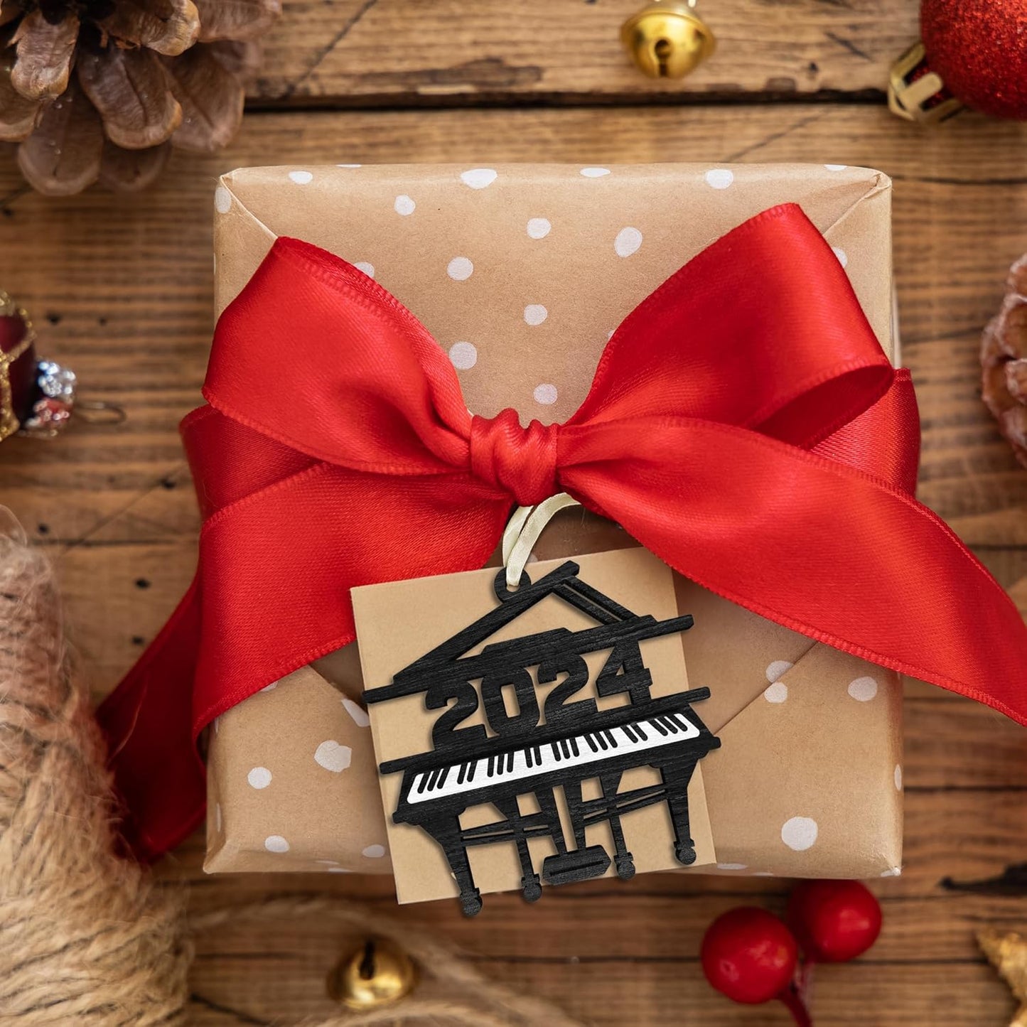 Piano Ornament - Piano Christmas Ornaments, Musical Christmas Ornaments - Music Gifts - Wood Ornament 2024