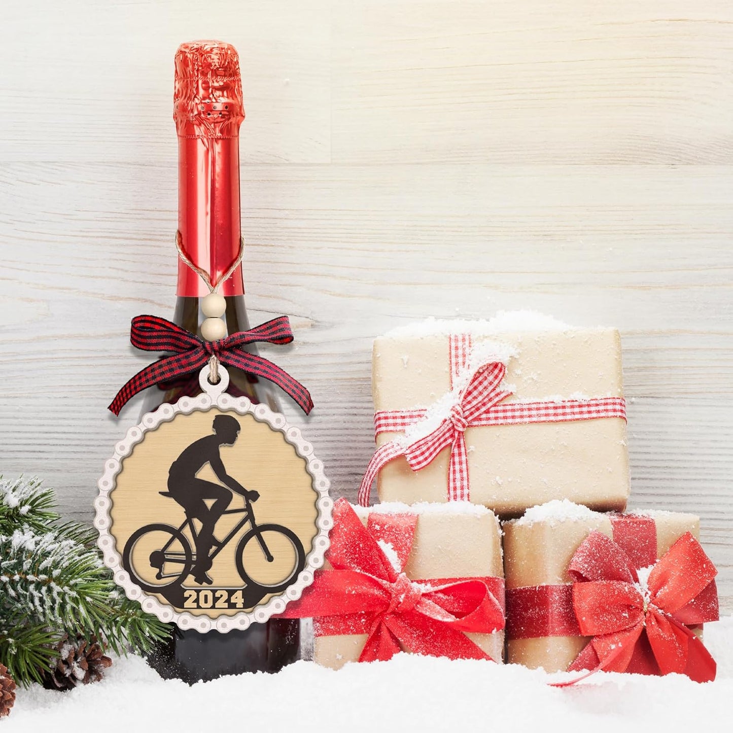 Bicycle Ornaments - Bicycle Christmas Ornament - Bike Gifts, Bike Riders Gifts for Women, Men - Wood Ornament