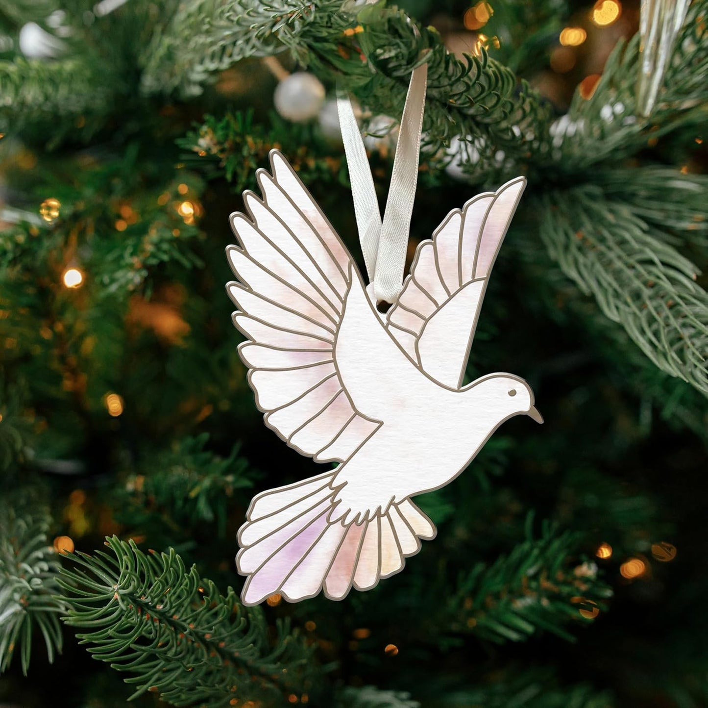 Dove Ornament - Dove Christmas Tree Ornaments - Acrylic Ornament