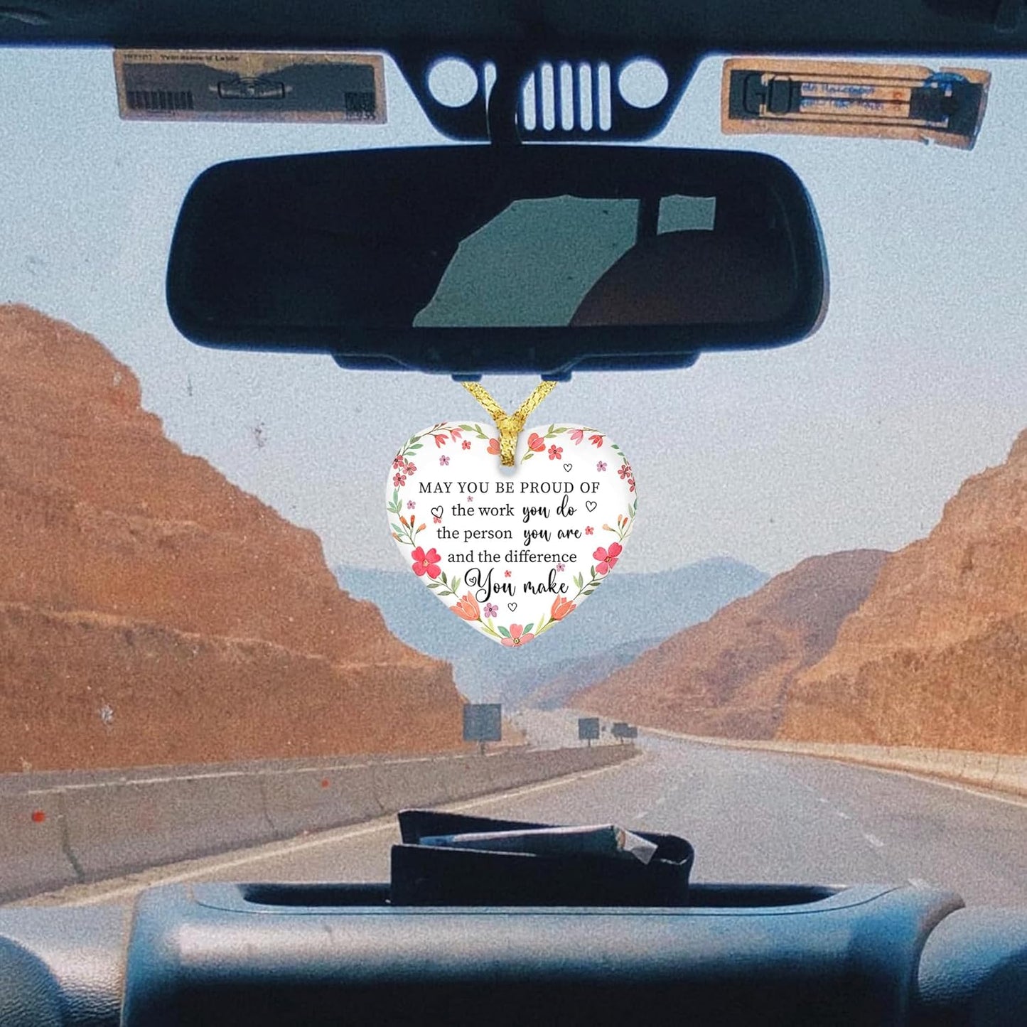 May You Be Pround of The Work That You Do Ornament - Thank You, Appreciation Gift for Coworker - Christmas, Farewell, Goodbye, Leaving Job, Going Away Gift Coworker - Ceramic Christmas Decor