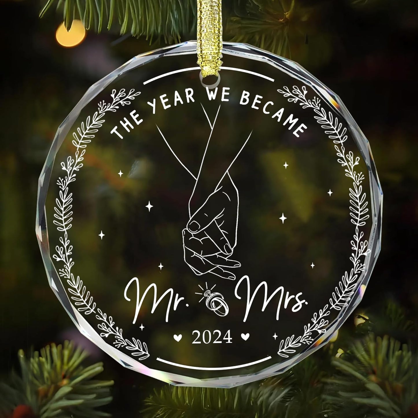 Wedding Gifts - Mr and Mrs - 1st for Wife Husband - Car Hanging Decoration Ornament - Wine Bottle Decor - Just Married Gifts for Newlywed Couple, Bride, Groom V3