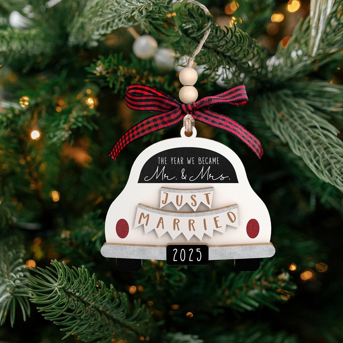 Wedding Gifts - Mr and Mrs Gifts - Wedding Gift for Couples 2025, Bride, Future Mr and Mrs - Bridal Shower Bride Gift Ideas for Her, Married Couple, Newlywed - Wood Hanging Ornament 2025