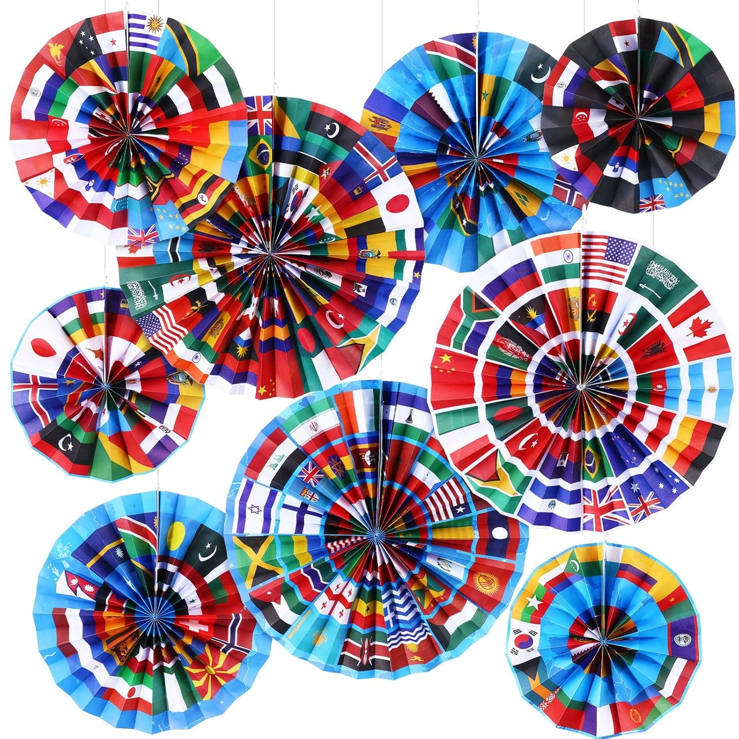Circle Ornament,3" Ornament Decoration,World Flags,Ornament for Christmas Trees,Festival Gift