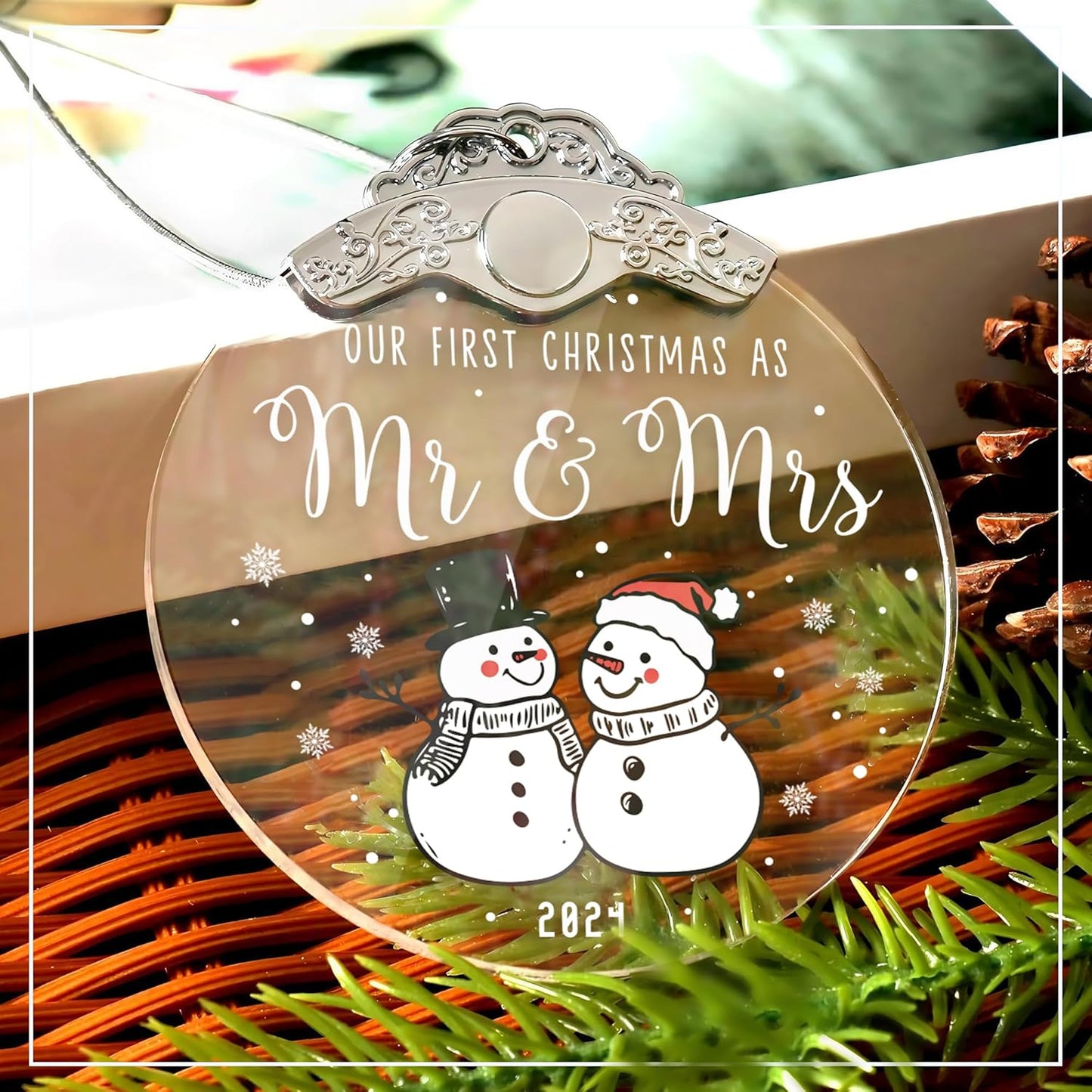 2024 Christmas Ornament, First Christmas Married Ornament 2024, First Christmas Ornament, Our First Christmas Ornament 2024, Our First Christmas Married Ornament, for Women