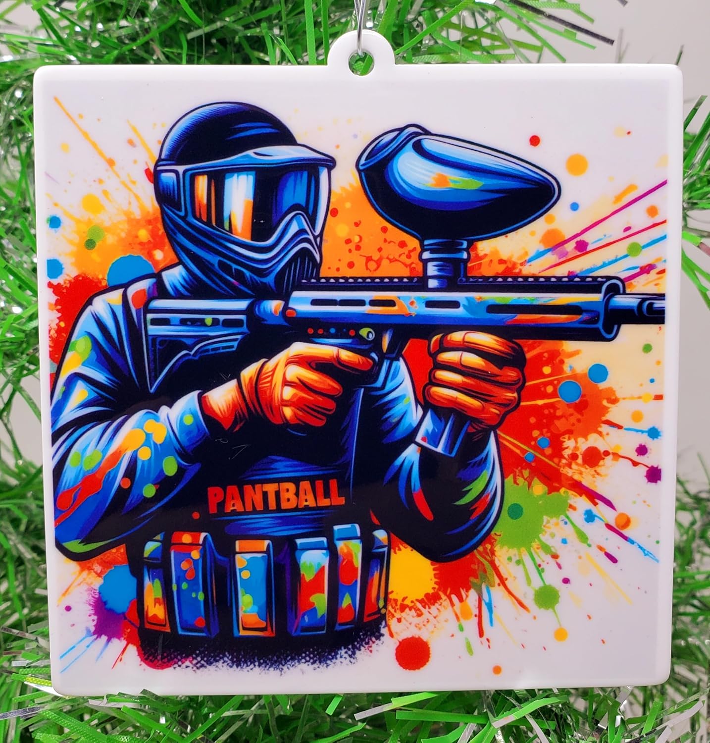 Paintball Ornament - Paintballer Christmas Ornament