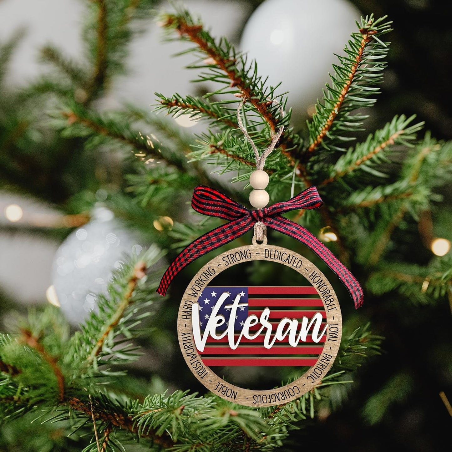 Veteran Ornaments - Veteran Christmas Ornament - Wooden Ornament