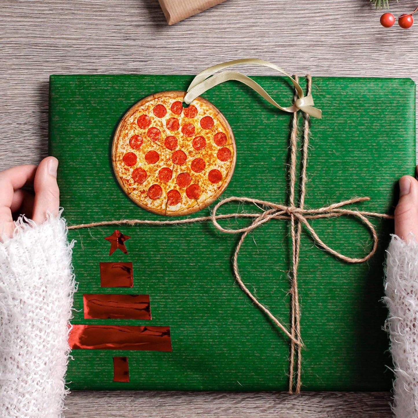 Pizza Ornaments for Christmas Tree - Pizza Gifts for Women, Men - Ceramic Ornament 2024