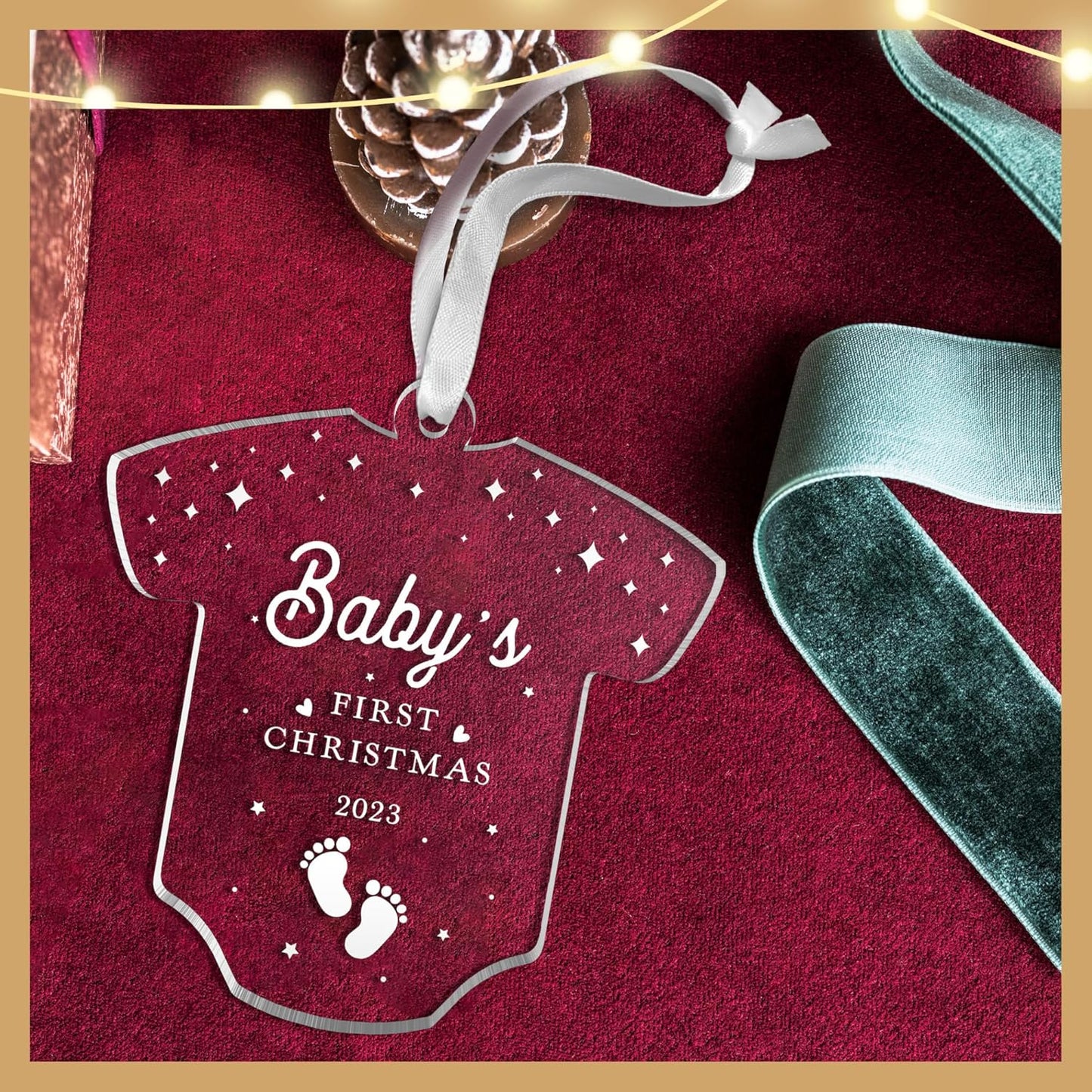 Baby's First Christmas Ornament 2023 - Baby First Christmas Ornament 2023 Boy, Girl - Baby First Christmas - My First Christmas Baby Ornament - Baby 1st Christmas Ornament - Acrylic Ornament 2023