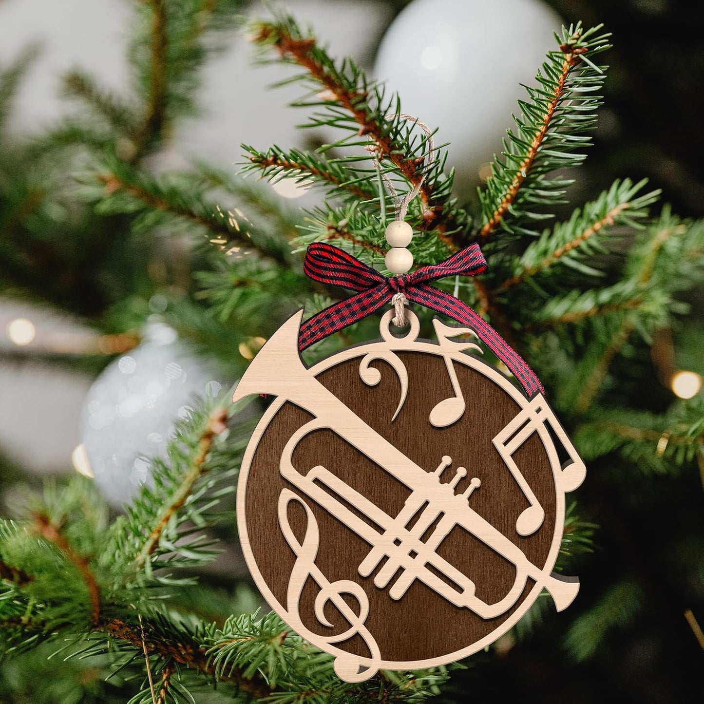 Trumpet Ornament - Trumpet Player Gifts - Music Christmas Ornaments, Music Ornaments - Wood Ornament