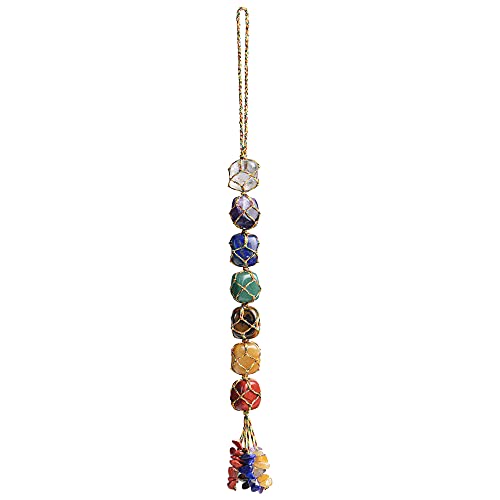 Anjiucc 7 Chakra Healing Crystals Feng Shui Hanging Ornament Car Ornament Meditation Hanging Ornament Window Ornament for Home Decor Party Decor