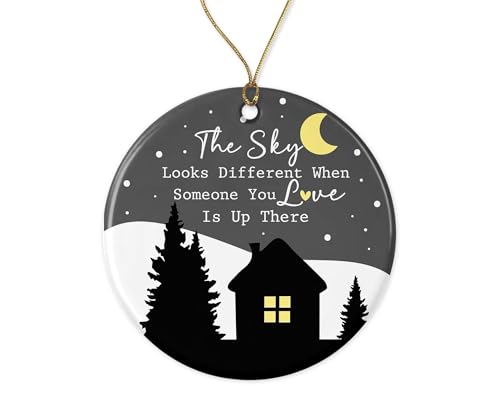 The Sky Looks Different When Someone You Love is Up There Ornament - Memorial Ornament - Memorial Ornament - Remembrance Ornament Printed on Both Sides