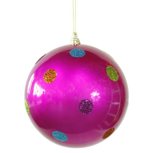 Vickerman M120209 Ball Ornament Polka Dot Ball Ornament
