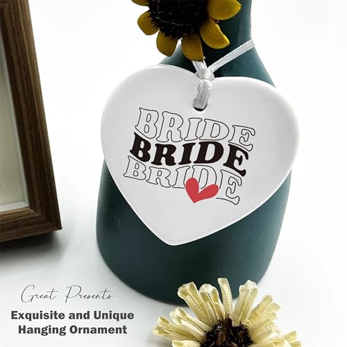 Funny Engagement Gift for Bride-Bride to Be-Newly Engaged-Future Mrs,Bridal Shower Gifts for Her-Bachelorette Party Present for Women-Wedding-Heart Shaped Ornament with Present Box