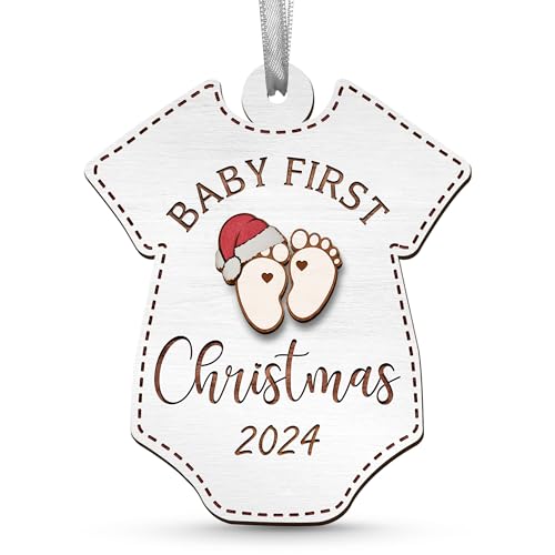 Baby's First Christmas Ornament 2024 Girl, Boy - Babys 1st Christmas Ornament 2024, My First Christmas Ornament 2024 - Best Baby Gifts - First Christmas Baby Girl Boy Ornament 2024, Baby Ornament