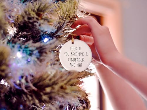 Fundraiser Ornament, Fundraiser Christmas Tree Ornament, Fundraiser Gift, Christmas Decorations, 3" Circle Ceramic Ornament