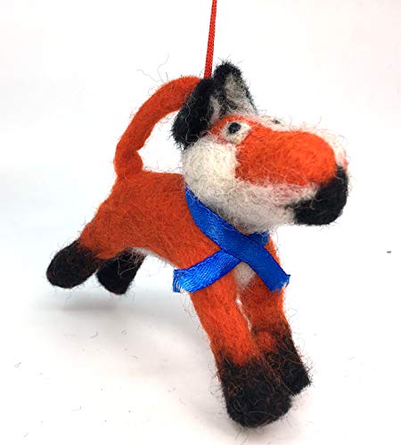 Fox Ornament - Wool Fox Hand Crafted Christmas Ornament