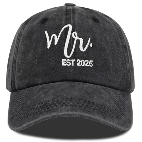 Mr and Mrs Hats for Wedding Gifts, Engagement Anniversary Honeymoon Gifts for Newlyweds Couples Baseball Cap