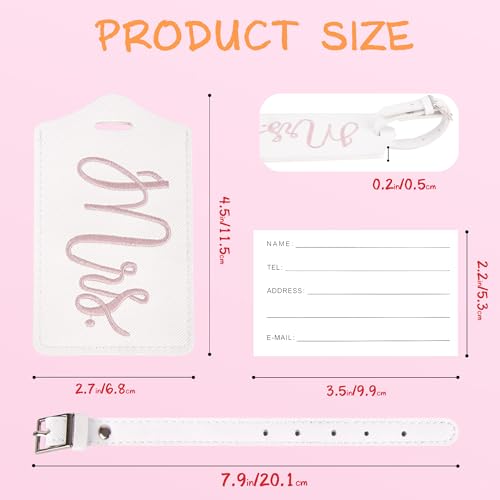 Mr and Mrs Tags, Wedding Gifts for Couples 2025, Luggage Tags for Suitcases, Bridal Shower Gifts for Vacation, Bride Travel Essentials for Women