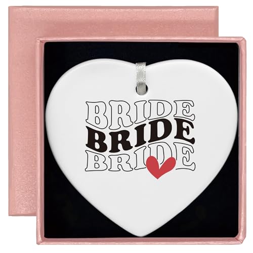Funny Engagement Gift for Bride-Bride to Be-Newly Engaged-Future Mrs,Bridal Shower Gifts for Her-Bachelorette Party Present for Women-Wedding-Heart Shaped Ornament with Present Box