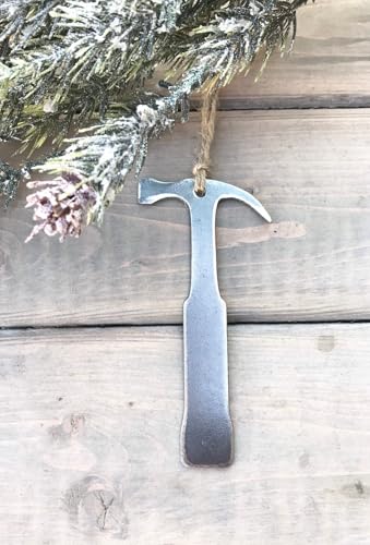 Hammer Christmas Ornament, Hammer Ornament, Rustic Decor, Metal Ornaments, Men, Farmhouse Christmas Decor, Workman Gift, Housewarming Gift, Christmas Tree Ornament, Keepsake Ornament