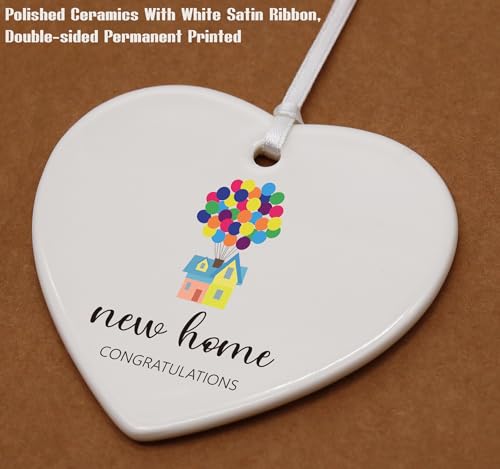 Happy New Home Gift-Congratulation New House Gift-Realtor to Homeowner Present-Congrats First Time New House,Housewarming Presents for Houseowner-Heart Shaped Ornament with Box