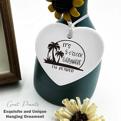 ZVMIS Heart Hanging Ornament - Multi-purpose, White, Casual Elegant - Goodbye, Retirement, Leaving Gifts for Coworkers, Boss, Leader, Teacher - Appreciate Heart Shaped Ornament with Gift Box