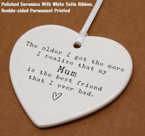 for Mom-Graduation Moving Gift for Daughter-Birthday Thanksgiving Wedding The Mother and Daughter Bond is A Knot Tied by Angle's Hands-Heart Shaped Ornament