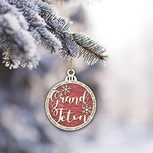 Grand Teton National Park Christmas Ornament | Grand Teton Christmas Ornament | Grand Teton Wooden Christmas Ornament