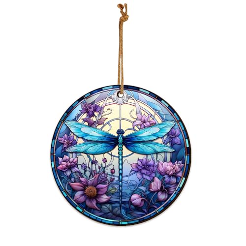 2D Flat All Over Printed, Dragonfly Christmas Ornaments, Ornaments for Dragonfly Lover, 2 Sides 3.5" Wood Ornament, Christmas Decorations (Ephg-51979008)