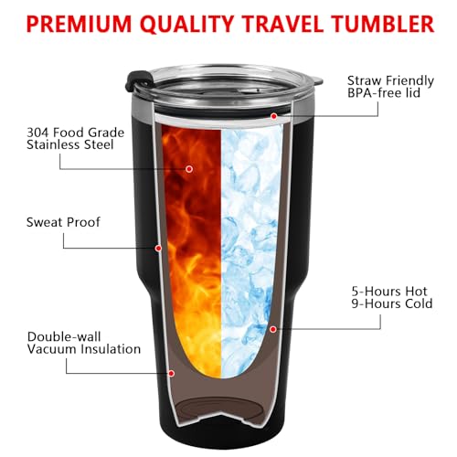 Gtmileo Mr and Mrs Gifts, Mr and Mrs EST 2025 Stainless Steel Insulated Tumbler Set, Wedding Gifts for Couples Bride To Be, Mr and Mrs Cups, Bridal Shower Gifts Wedding Registry(30oz, Black&White)